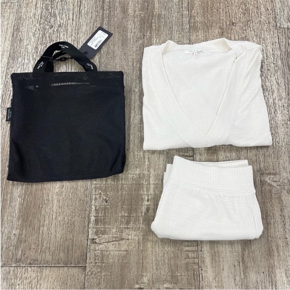 Rag & Bone Lounge Gifting Set Knit Top Shorts Off White Pale Beige $250 - Picture 9 of 14